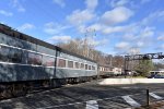 Whippany RR Museum Polar Express train continuing to cross Rt. 10 at grade